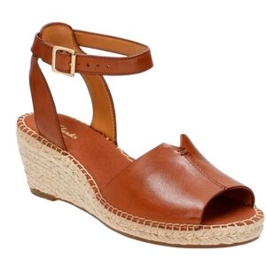Clarks Artisan Petrina Selma Espadrille Wedges In Nutmeg Size 7.5
